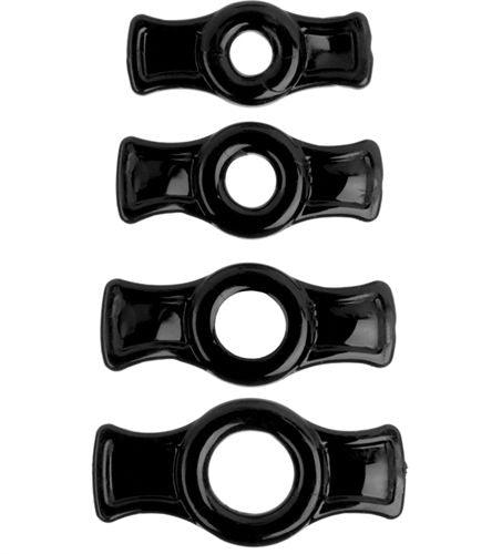 Titanmen Cock Ring Set - Black - Love It Wet