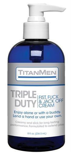 Titanmen Triple Duty Fist, Fuck and Jack Off Cream - Bulk - 8 Fl. Oz. - Love It Wet