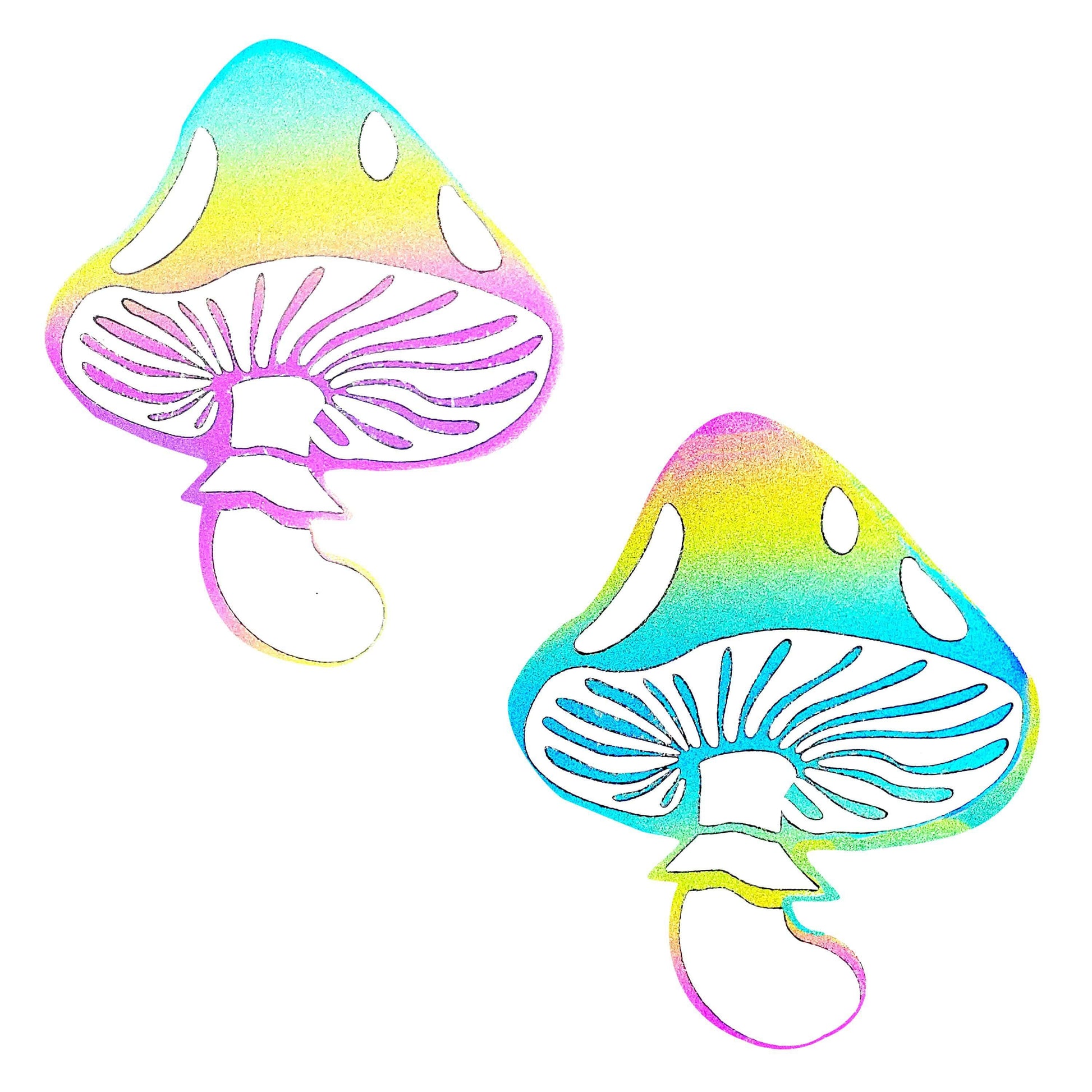 Rainbow Reflective Toadstool Nipple Cover Pasties - Love It Wet