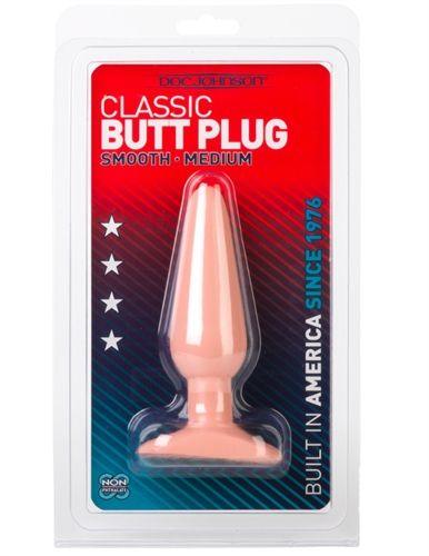 Classic Butt Plug Smooth - Medium - White - Love It Wet