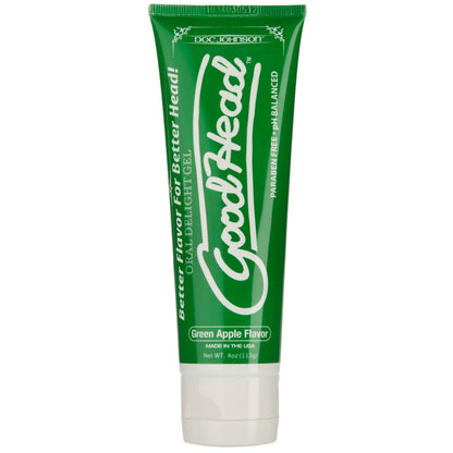 Good Head Oral Delight Gel 4 Oz - Green Apple - Love It Wet