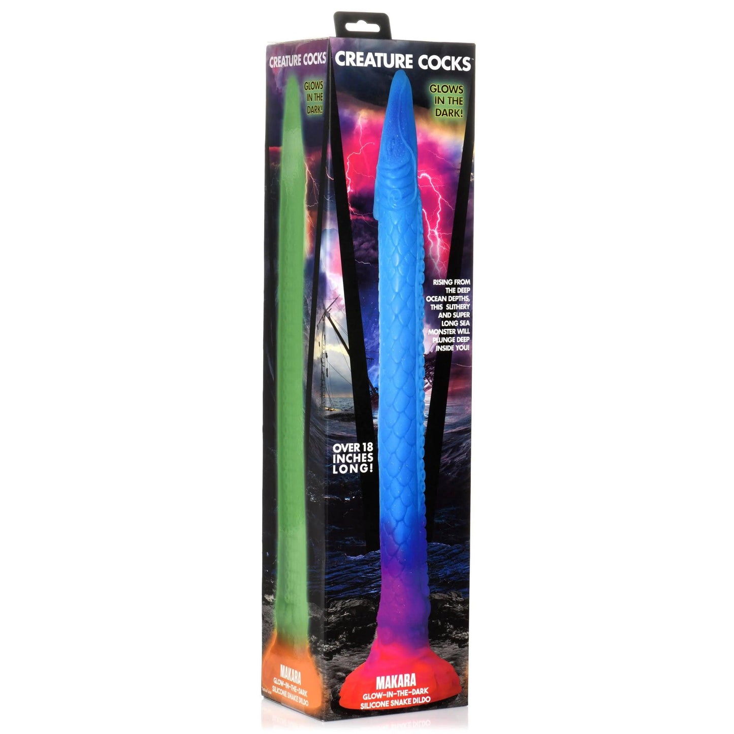 Makara Glow-in-the-Dark Silicone Snake Dildo - Love It Wet