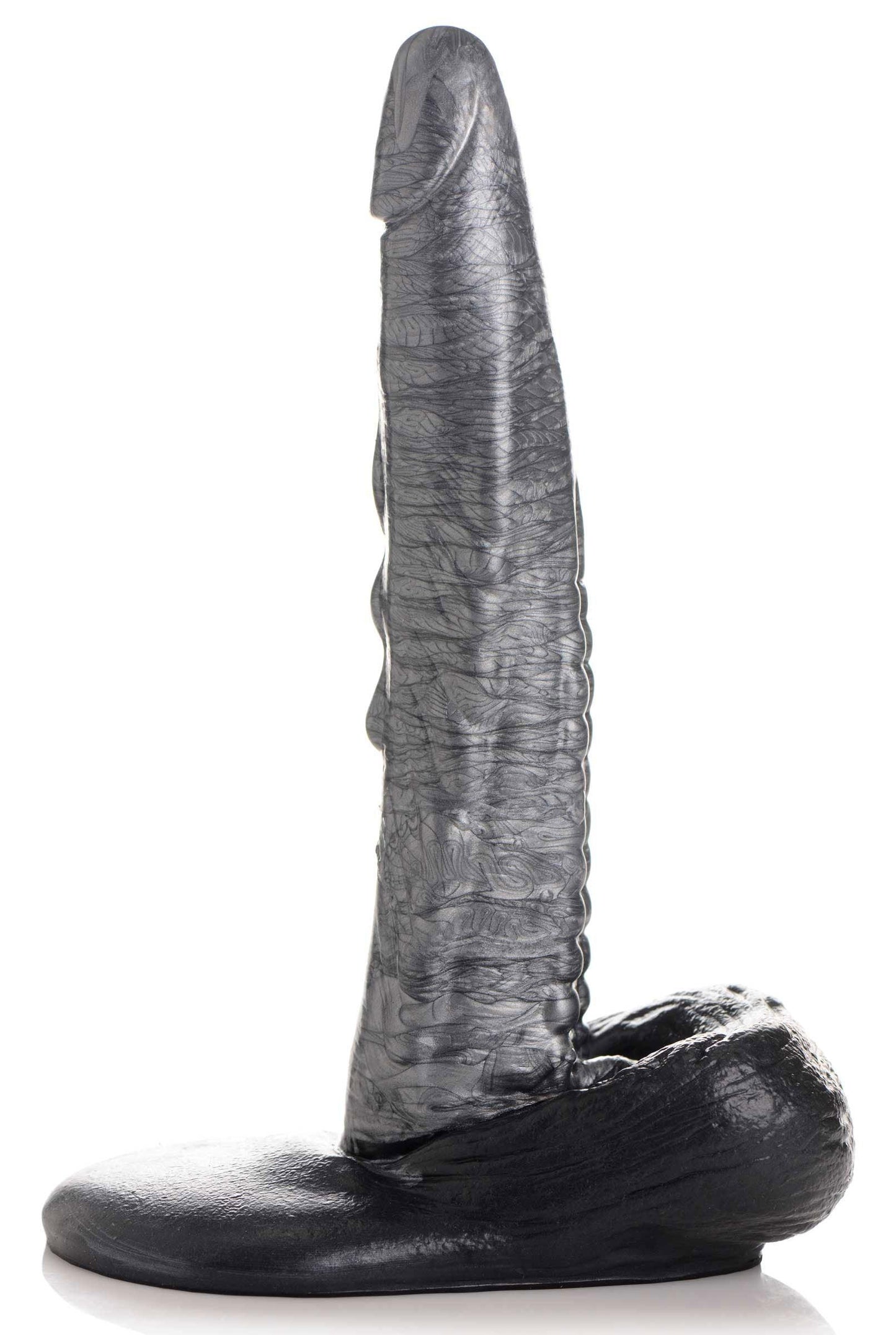 The Gargoyle Rock Hard Silicone Dildo - Silver - Love It Wet