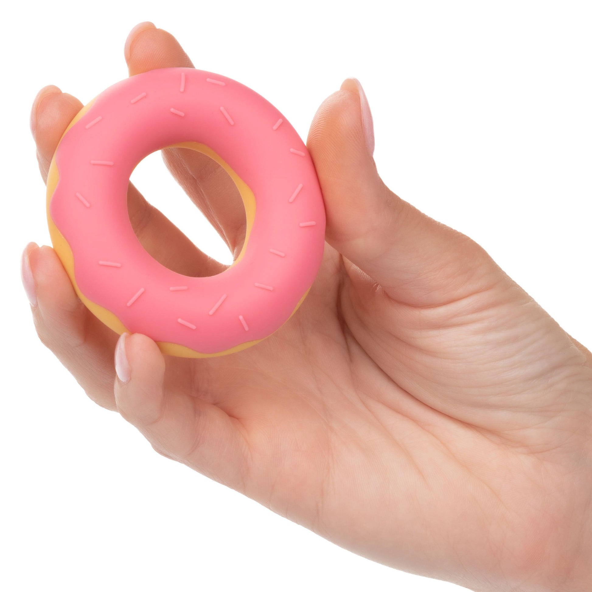 Naughty Bits Dickin Donuts Silicone Donut Cock Ring - Pink - Love It Wet