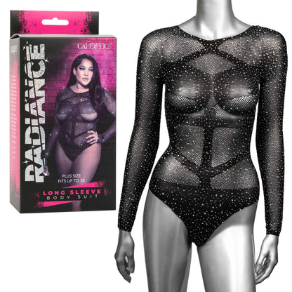 Radiance Long Sleeve Body Suit - Queen - Black - Love It Wet