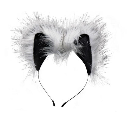 Grey Wolf Tail Anal Plug and Ears Set - Love It Wet