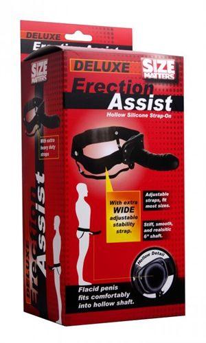 Erection Assist Hollow Strap on - Black - Love It Wet