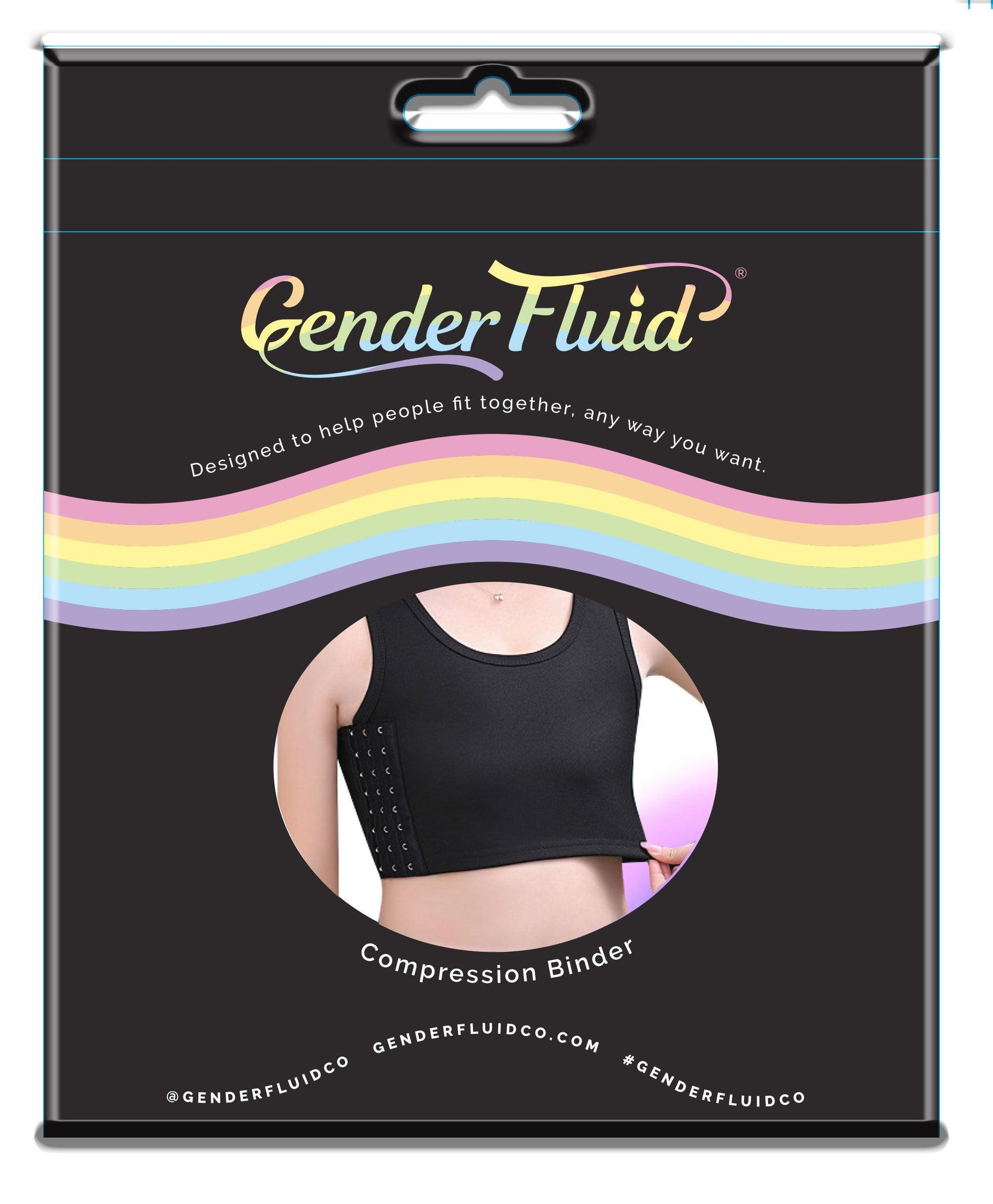 Gender Fluid Chest Compression Binder - 3xl - Black - Love It Wet