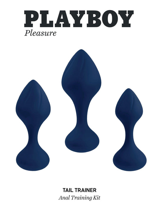 Playboy Pleasure - Tail Trainer - Anal Training Kit - Navy - Love It Wet