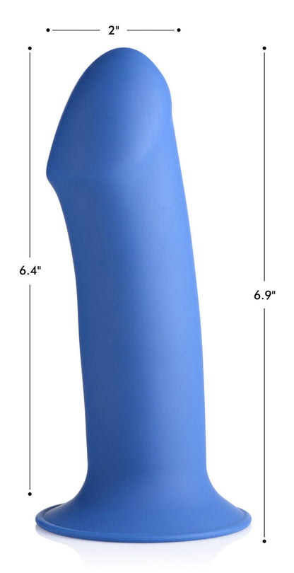 Squeezable Thick Phallic Dildo - Blue - Love It Wet