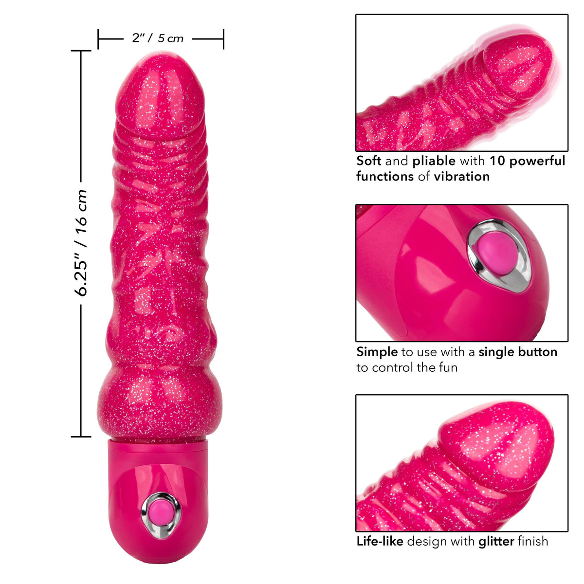 Naughty Bits Lady Boner Bendable Personal Vibrator - Love It Wet