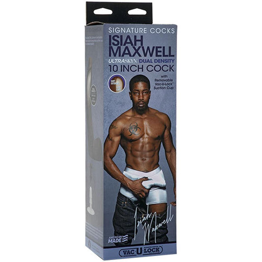 Signature Cocks - Isiah Maxwell - 10 Inch Ultraskyn Cock With Removable Vac-U-Lock Suction Cup - Love It Wet