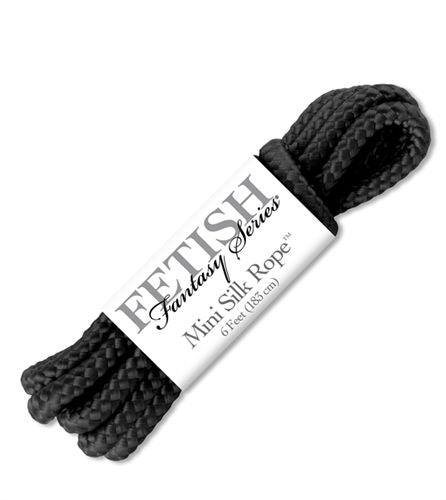 Fetish Fantasy Series Mini Silk Rope - Black - Love It Wet