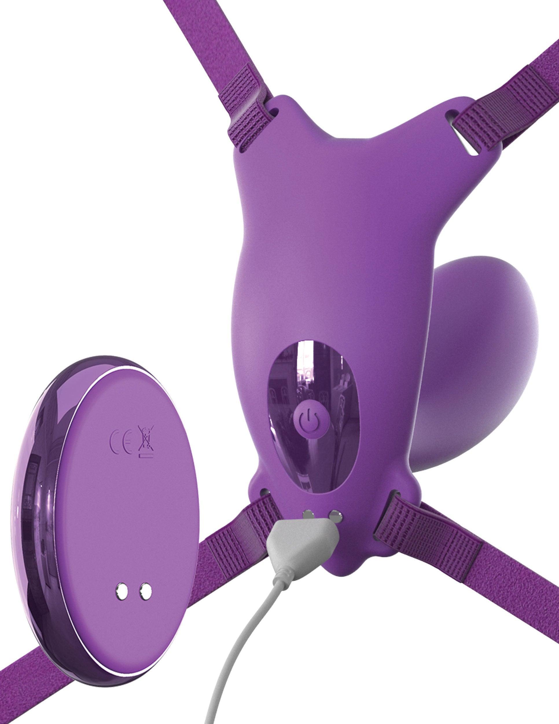 Fantasy for Her Ultimate G-Spot Butterfly Strap-on - Purple - Love It Wet