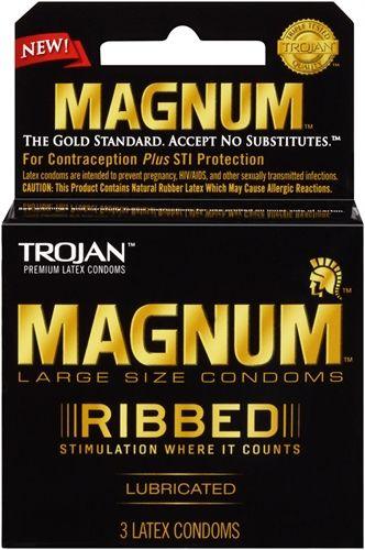 Trojan Magnum Ribbed - 3 Pack - Love It Wet