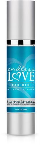 Endless Love for Men Stay Hard and Prolong Water Based Lubricant 1.7 Oz - Love It Wet