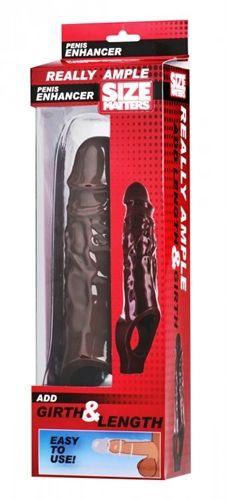 Really Ample Penis Enhancer Sheath - Brown - Love It Wet