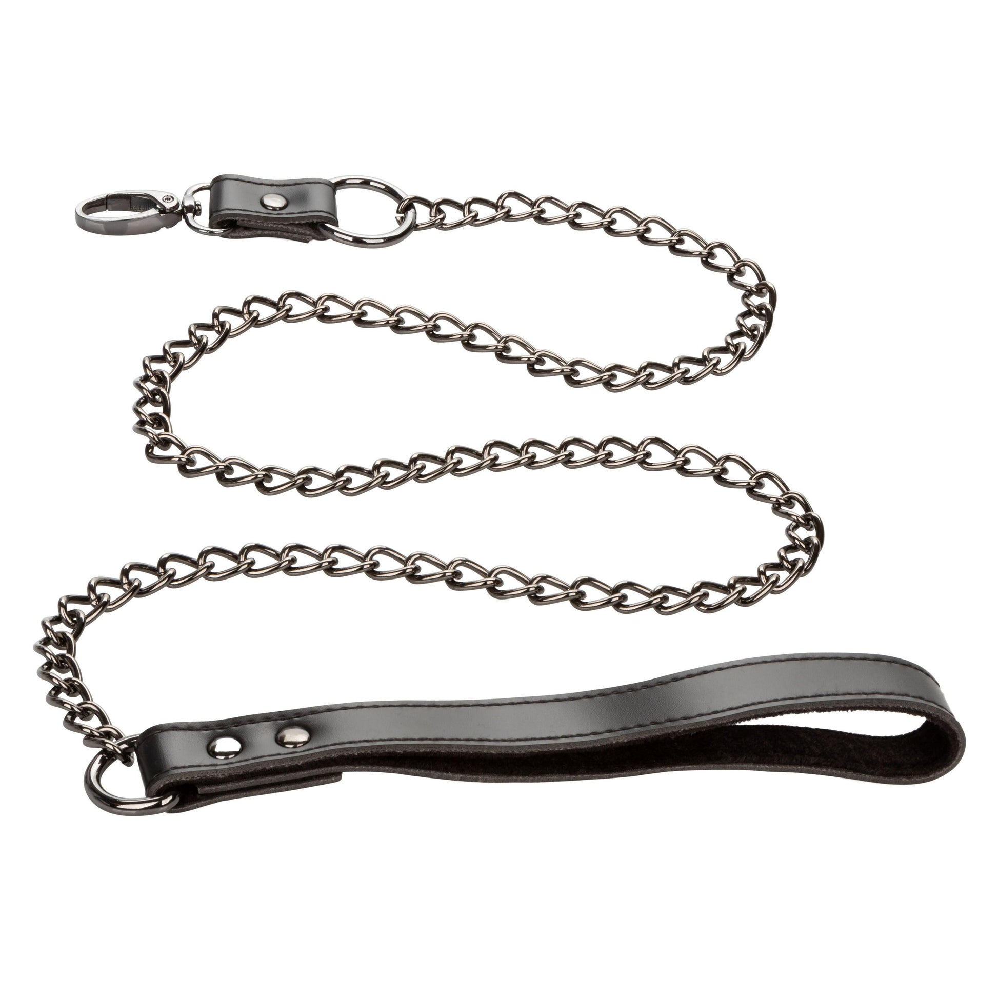 Euphoria Collection Collar With Chain Leash - Black - Love It Wet