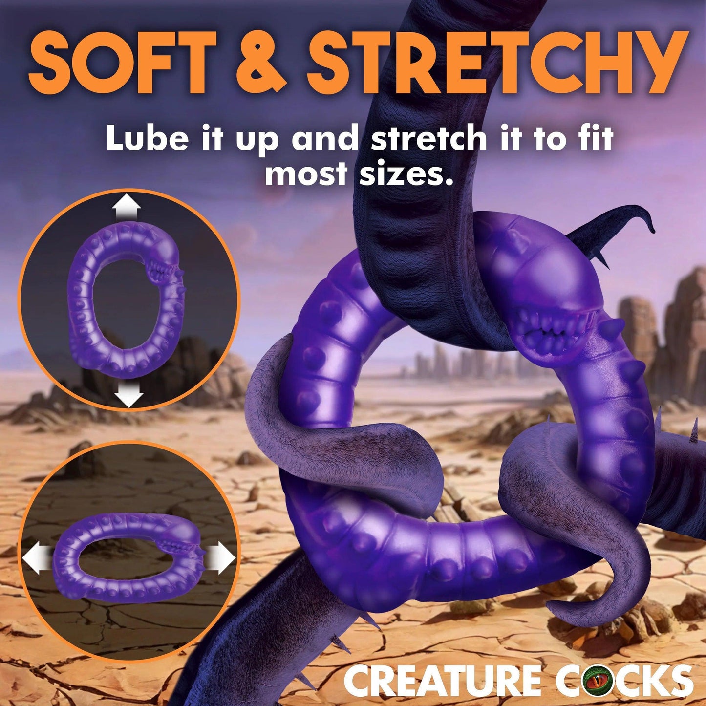 Slitherine Silicone Cock Ring - Purple - Love It Wet