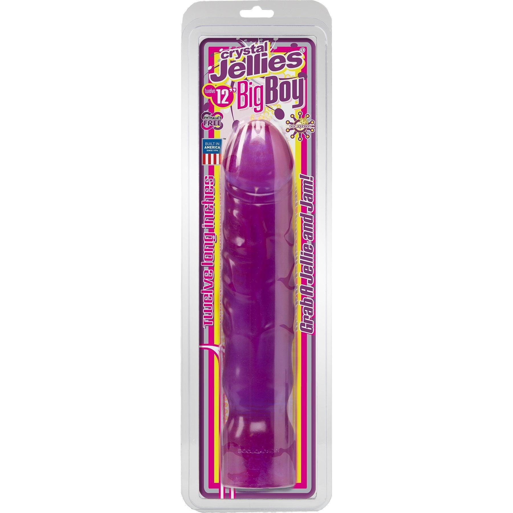 Crystal Jellies Big Boy 12 Inch - Purple - Love It Wet