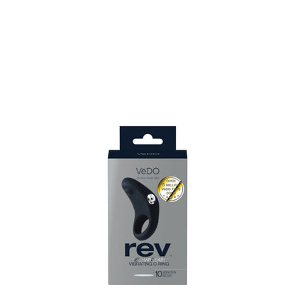 Rev Rechargeable Vibrating C-Ring - Black - Love It Wet