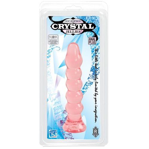 Crystal Jellie Anal Plug - Pink - Love It Wet