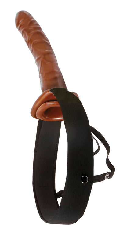 Fetish Fantasy Series 10 Inch Chocolate Dream Hollow Strap-On - Love It Wet