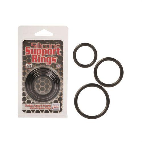 Silicone Support Rings - Black - Love It Wet