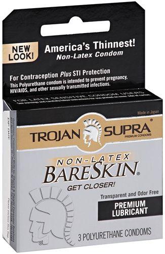 Trojan Supra Bareskin Non-Latex - 6 Pack - Love It Wet