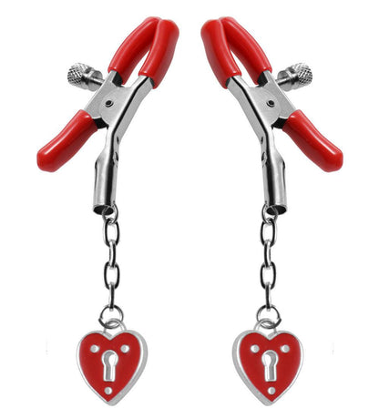 Charmed Heart Padlock Nipple Clamps - Love It Wet