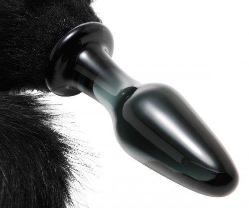 Midnight Fox Glass Plug With Tail - Love It Wet