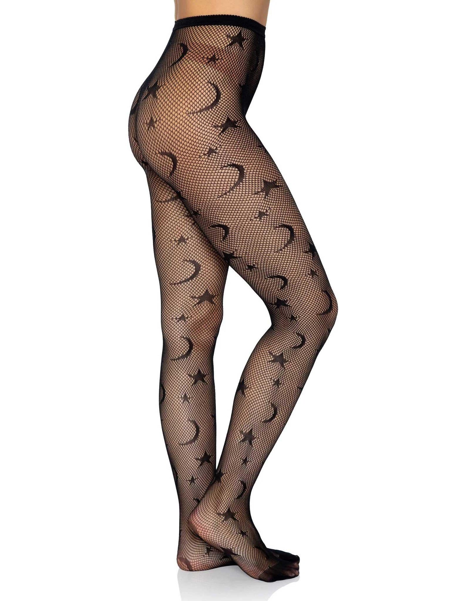 Celestial Net Tights - One Size - Black - Love It Wet