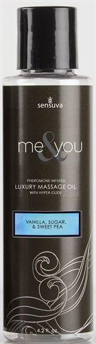 Me and You Massage Oil - Vanilla Sugar and Sweet Pea - 4.2 Oz. - Love It Wet