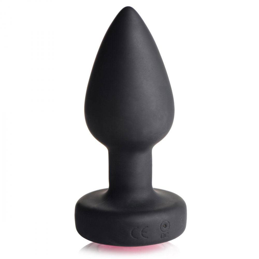 28x Silicone Vibrating Pink Gem Anal Plug With Remote - Small - Love It Wet