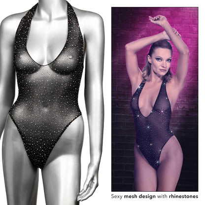 Radiance Deep v Body Suit - One Size - Black - Love It Wet