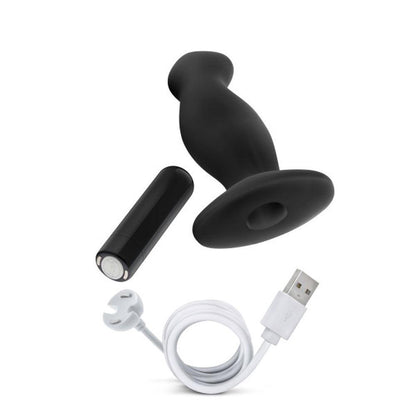 Anal Adventures- Platinum- Silicone Vibrating Prostate Massager 02-Black - Love It Wet