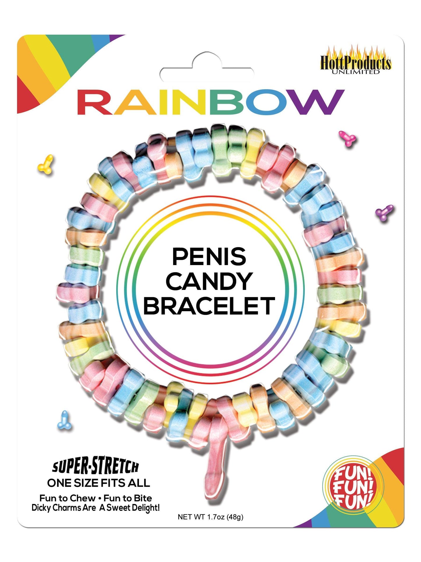 Rainbow Penis Candy Bracelet - Love It Wet