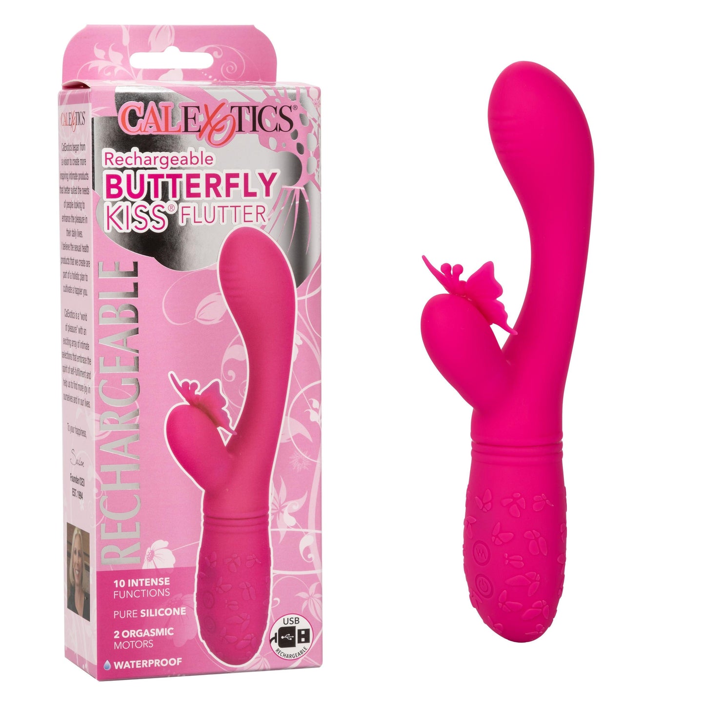 Rechargeable Butterfly Kiss Flutter - Pink - Love It Wet