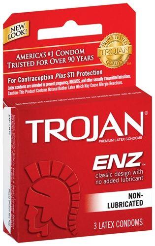 Trojan Enz Non-Lubricated Condoms - 3 Pack - Love It Wet