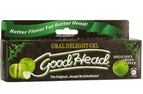 Good Head Oral Delight Gel 4 Oz - Green Apple - Love It Wet