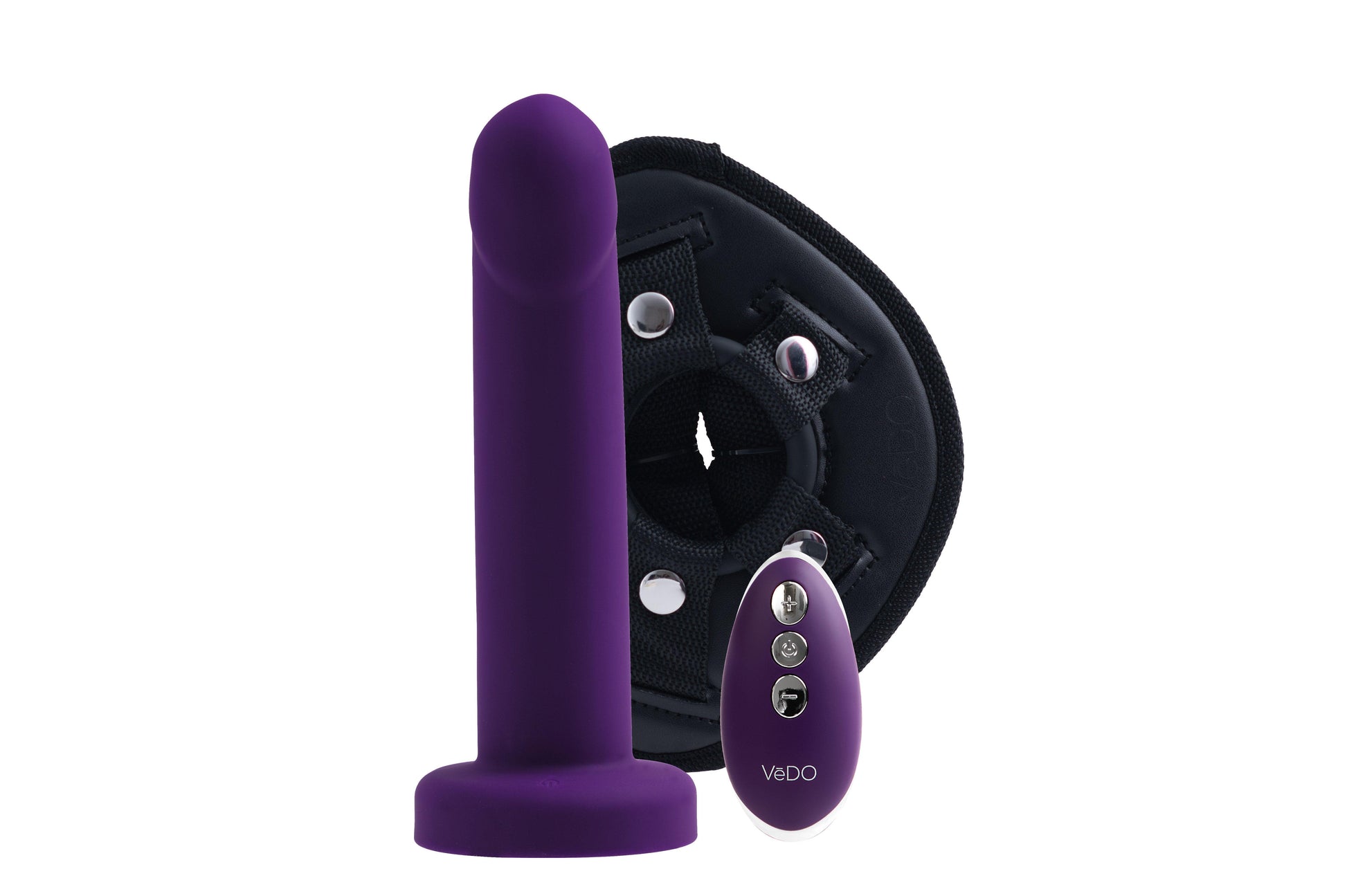 Strapped Rechargeable Strap on - Purple - Love It Wet