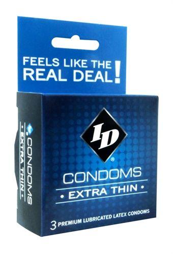 ID Extra Thin Condoms - 3 Pack - Love It Wet