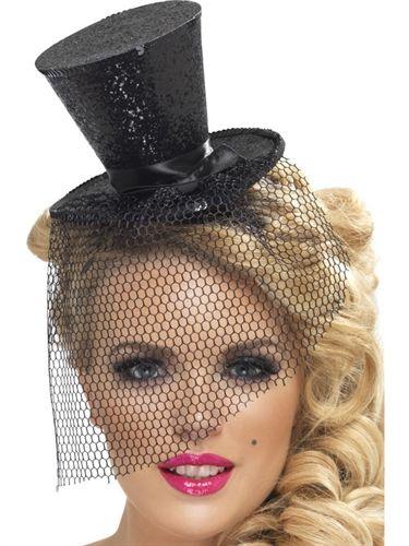 Mini Top Hat on Headband - Black - Love It Wet