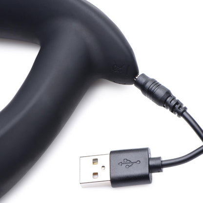 E-Stim and Vibrating Prostate Massager - Black - Love It Wet