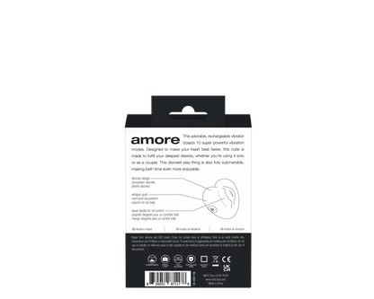 Amore Rechargeable Pleasure Vibe - Black - Love It Wet