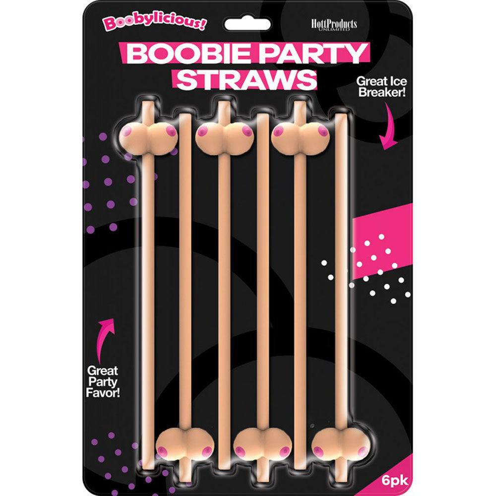 Boobie Straws 6 Pk - Flesh Color - Love It Wet