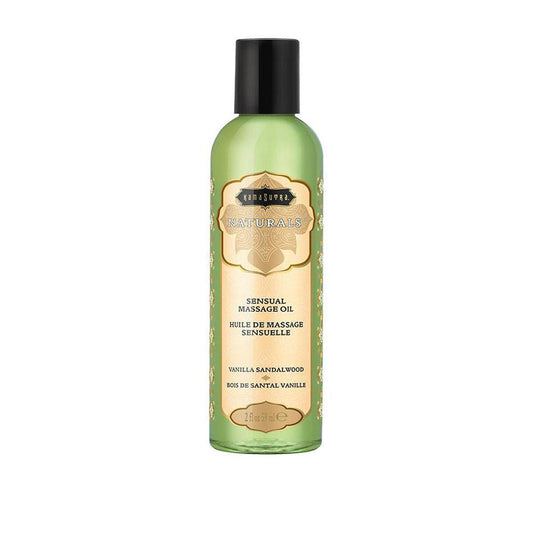 Naturals Massage Oil - Vanilla Sandalwood - 2 Fl Oz (59 ml) - Love It Wet