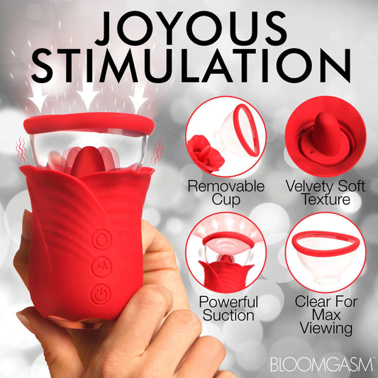 Lily Lover Sucking and Vibrating Clitoral Stimulator- Red - Love It Wet