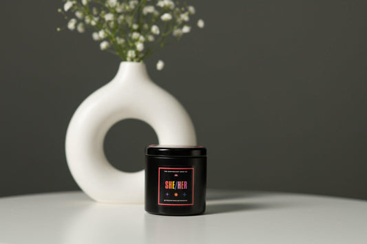 Gender Fluid Candle - She/her 4 Oz - Ocean Tide - Love It Wet