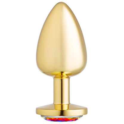 Cloud 9 Novelties Anal Gems Jeweled Gold Chromed - Large - Love It Wet